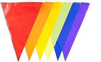 Rainbow Multi Coloured Bunting 10m with 20 Pennants