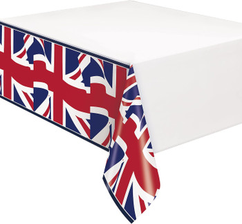 Union Jack Rectangular Plastic Table Cover, 54"x108"
