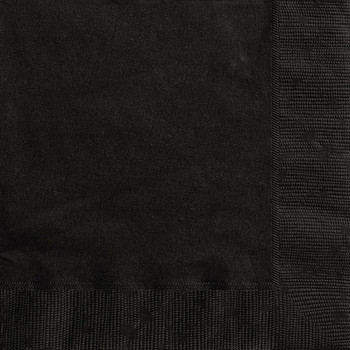 Pack of 20 Midnight Black Solid Luncheon Napkins