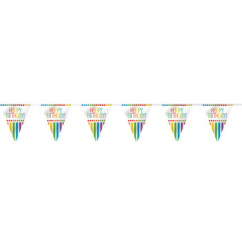 12ft Rainbow Birthday Flag Banner