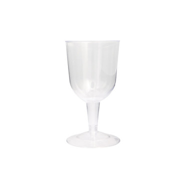 Pack of 8 Premier Stylz Brand Clear Plastic Wine Glasses 5.5oz