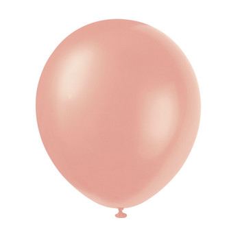 Pack of 50 Rose Gold 12" Latex Balloons