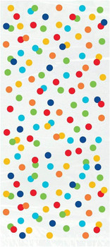 Pack of 20 Rainbow Polka Dots Cellophane Bags