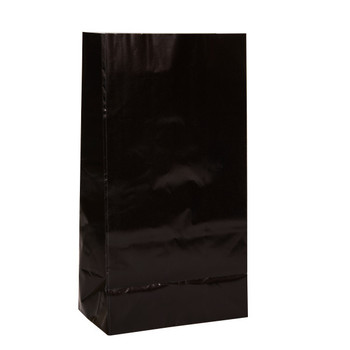 Pack of 12 Black Paper Party Bags