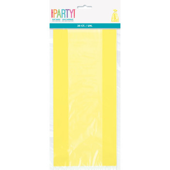 Pack of 30 Yellow Cellophane Bags