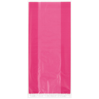 Pack of 30 Hot Pink Cellophane Bags