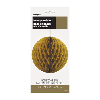 Gold Solid 8" Honeycomb Ball