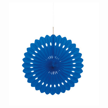 Royal Blue Solid 16" Tissue Paper Fan