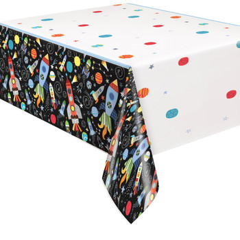 Outer Space Rectangular Plastic Table Cover, 54"x84"
