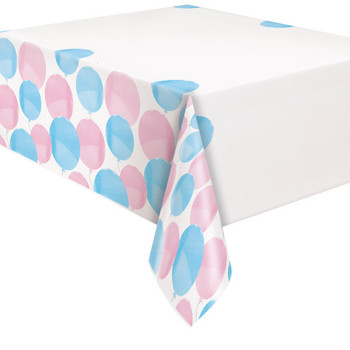 Gender Reveal Party Plastic Table Cover, 54"x84"