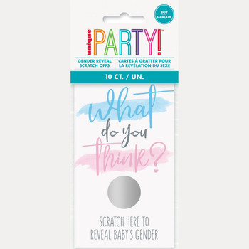 Pack of 10 "Boy" Scratch-Off Gender Reveal Party Games