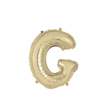 Gold Letter G Shaped Foil Balloon 14"