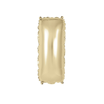 Gold Letter I Shaped Foil Balloon 14"