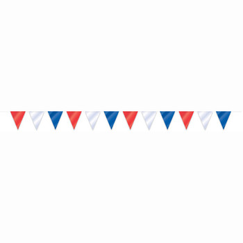 32ft Red, White & Blue Flag Pennant Banner