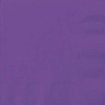 Pack of 20 Neon Purple Solid Luncheon Napkins