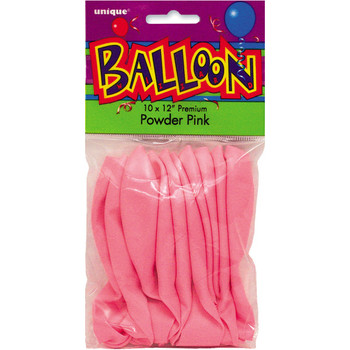 Pack of 10 Powder Pink 12" Premium Latex Balloons