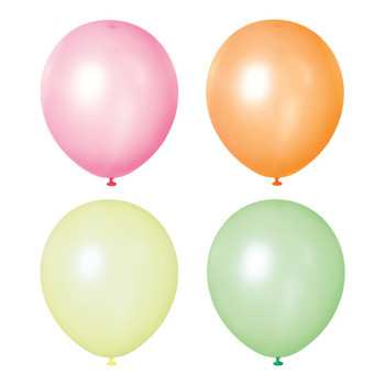 Pack of 10 Assorted Neon Colors 12" Premium Latex Balloons