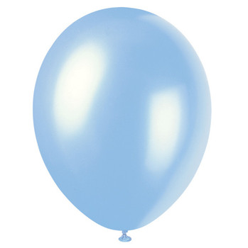 Pack of 8 Sky Blue 12" Premium Pearlized Balloons