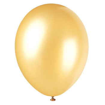 Pack of 8 Gold Champagne 12" Premium Pearlised Balloons