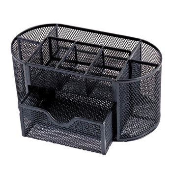9 Compartment Wire Mesh Desktop Organiser