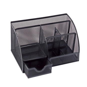 6 Compartment Wire Mesh Desktop Organiser