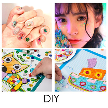 Pack of 12 Assorted Colors Cosmetic Puff Star Shape Glitter 7g