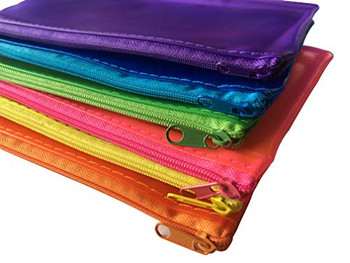 6 x Assorted Frosted Colour 8x5" Pencil Cases - See Through Exam Clear Translucent 6 x Assorted Frosted Colour 8x5" Pencil Cases - See Through Exam Clear Translucent
