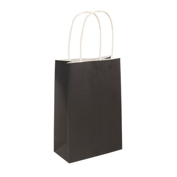 Pack of 6 Black Party Bags with Handle Pack of 6 Black Party Bags with Handle