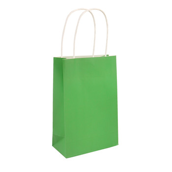 Pack of 6 Green Party Bags with Handle Pack of 6 Green Party Bags with Handle