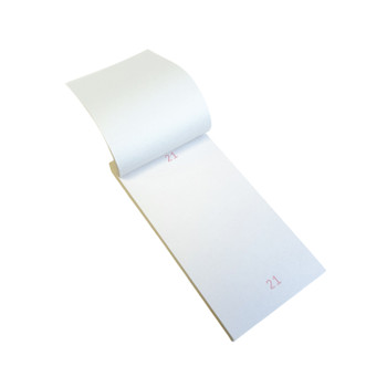 Pack of 10 63mm x 127mm Plain White Numbered Service Pads