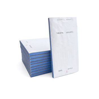 Pack of 10 76mm x 140mm Plain White Duplicate NCR Service Pads