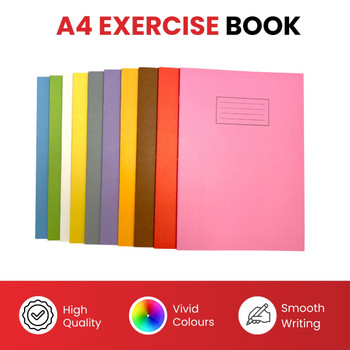 Janrax A4 Orange 80 Pages Feint and Ruled Exercise Book