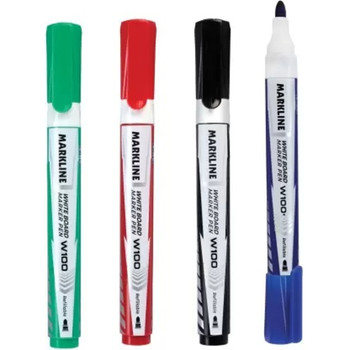 Pack of 4 White Board Refillable Assorted Colours Bullet Tip Markers Pack of 4 White Board Refillable Assorted Colours Bullet Tip Markers