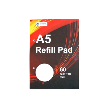 Pack of 48 A5 60 Sheets Plain Refill Pads