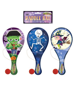 Wooden Halloween Paddle Bat and Ball Game Wooden Halloween Paddle Bat and Ball Game