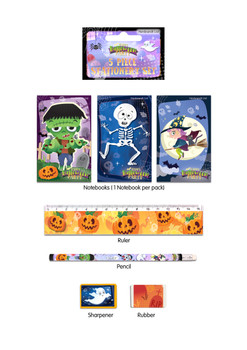 Pack of 5-Piece Halloween Stationery Set Pack of 5-Piece Halloween Stationery Set