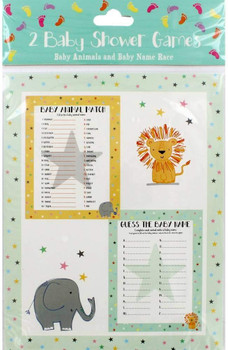Set of 2 Baby Shower Games - 12 Baby Animals & 12 Baby Names Race Game Sheets Set of 2 Baby Shower Games - 12 Baby Animals & 12 Baby Names Race Game Sheets