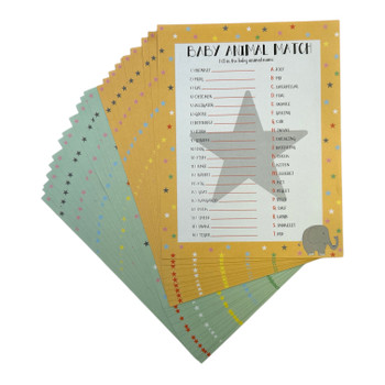 Set of 2 Baby Shower Games - 12 Baby Animals & 12 Baby Names Race Game Sheets Set of 2 Baby Shower Games - 12 Baby Animals & 12 Baby Names Race Game Sheets