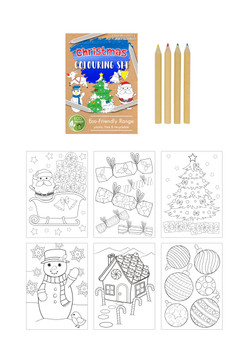 Eco-Friendly Mini Christmas Colouring Set Eco-Friendly Mini Christmas Colouring Set
