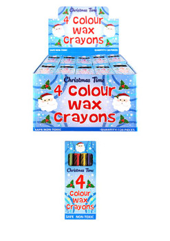 Box of 120 Christmas Four Mini Wax Crayons Box of 120 Christmas Four Mini Wax Crayons