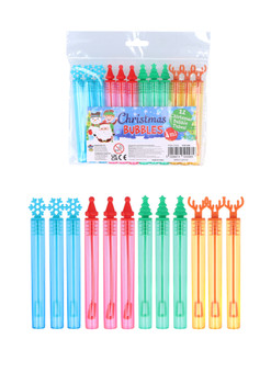 Pack of 12 Christmas Mini Party Bubble Tubes 4ml Pack of 12 Christmas Mini Party Bubble Tubes 4ml