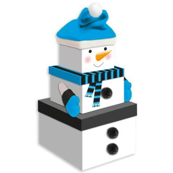 Christmas Snowman Design Stackable Large Boxes Christmas Snowman Design Stackable Large Boxes