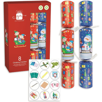 Pack of 8 12" Novelty Characters Design Christmas Crackers