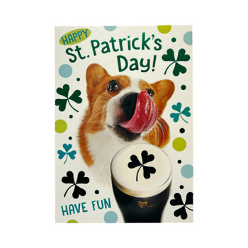 Cute Dog Design St Patrick's Day Card