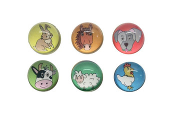 Pack of 50 Farm Animals Bouncy Ball 32mm