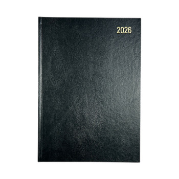 Janrax 2026 A4 Week To View Black Desk Diary