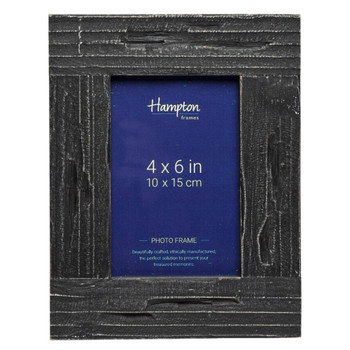 Hampton Farmhouse 4x6 Distressed Black Painted Wood Photo Frame Hampton Farmhouse 4x6 Distressed Black Painted Wood Photo Frame