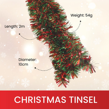 2m Christmas Chunky Iridescent Tinsel