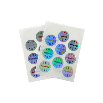 Pack of 18 Cool Holographic Round Labels 24mm Pack of 18 Cool Holographic Round Labels 24mm