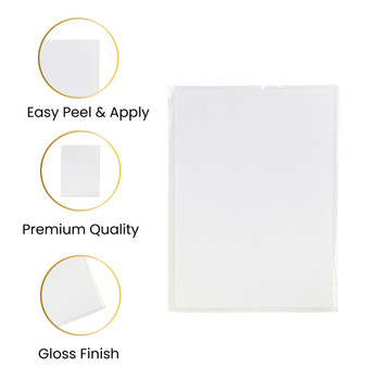 Pack of 7 White 80x110mm Rectangular Labels - Adhesive Stickers Pack of 7 White 80x110mm Rectangular Labels - Adhesive Stickers
